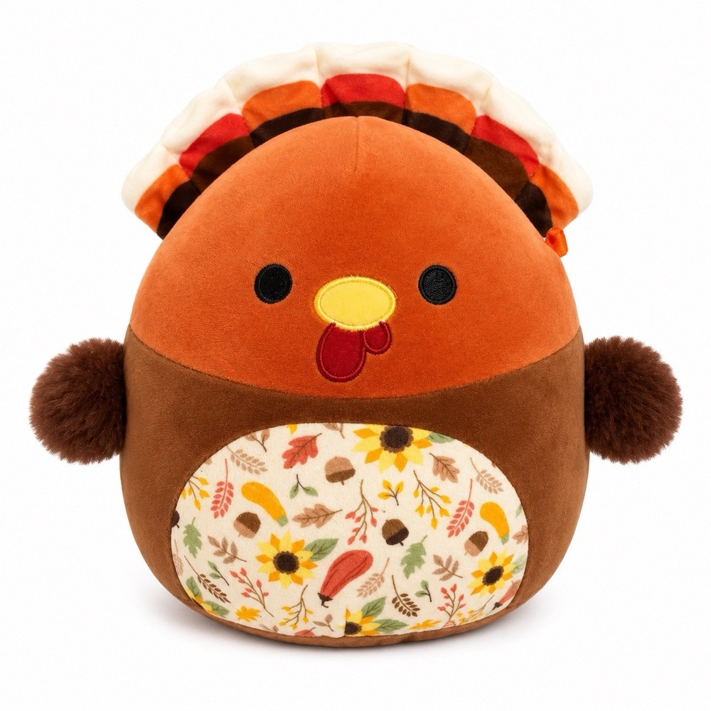Squishmallows Ulana the Turkey Plush 8" Thanksgiving Floral Stuffed Animal Soft